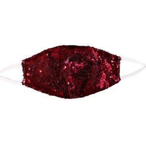 NEW Reusable Holiday Red Sequin Face Mask